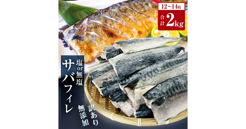 【ふるさと納税】＜ 訳あり ＞ 無添加 選べる 塩サバフィレ or 無塩サバフィレ 2kg 魚 塩さば 冷凍 不揃い 規格外 焼き魚 焼魚 煮魚 魚 切身 切り身 青魚 鯖 切身 さば サバ フィレ 宮城県 石巻市