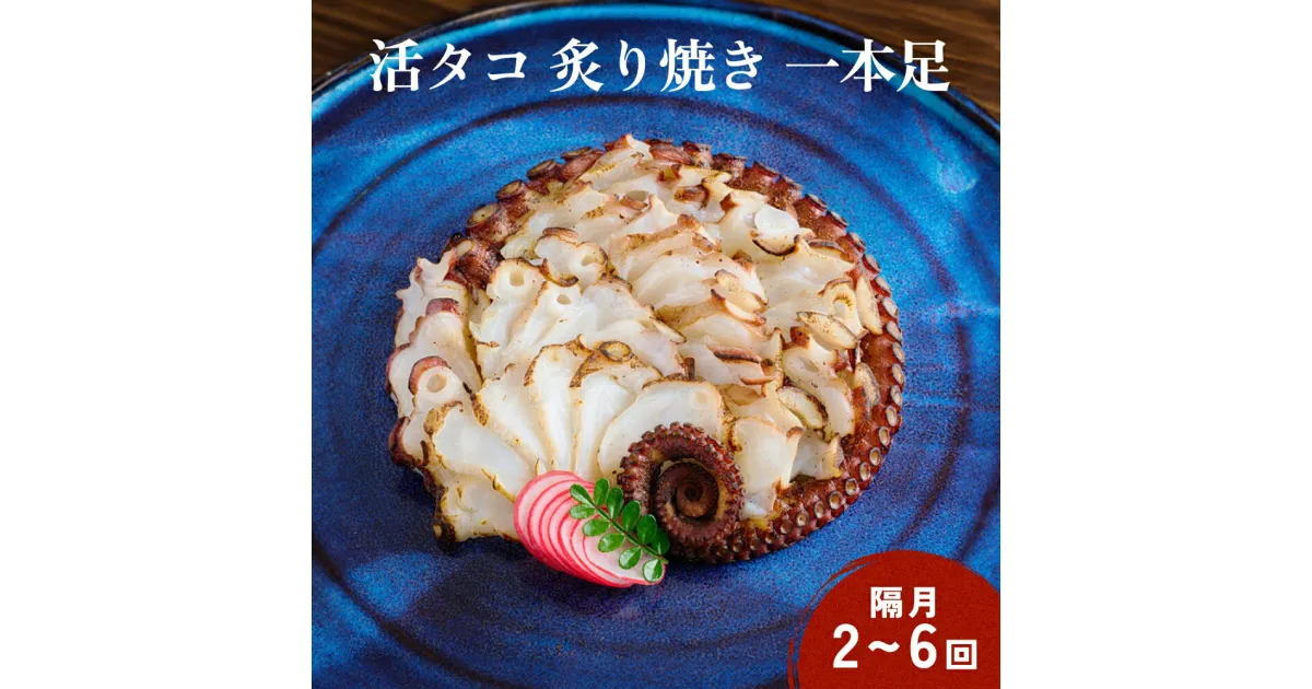 【ふるさと納税】活タコ 炙り焼き 一本足 定期便 隔月 2-6回 タコ たこ 直火焼き おかず おつまみ 贈答用