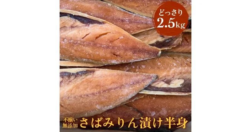 【ふるさと納税】不揃い 訳あり 無添加さばみりん漬け半身（ どっさり 2.5kg ） サバ 鯖 冷凍 おかず 簡単調理 保存料着色料不使用