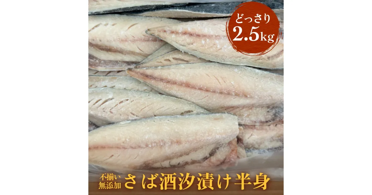 【ふるさと納税】不揃い 訳あり 無添加さば酒汐漬け半身（ どっさり 2.5kg ） サバ 鯖 冷凍 おかず 簡単調理 保存料着色料不使用