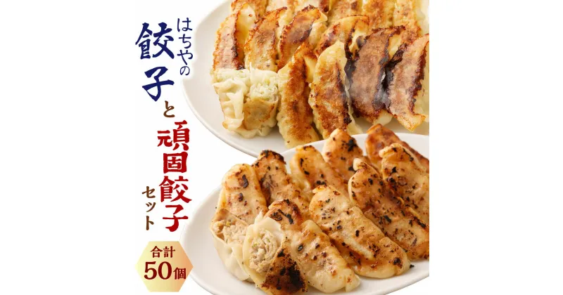 【ふるさと納税】はちやの餃子と頑固餃子セット 合計50個 餃子 ぎょうざ ギョウザ 食べ比べ 中華 惣菜 おつまみ おかず 惣菜 焼くだけ 簡単調理 中華 グルメ お取り寄せ 冷凍 送料無料