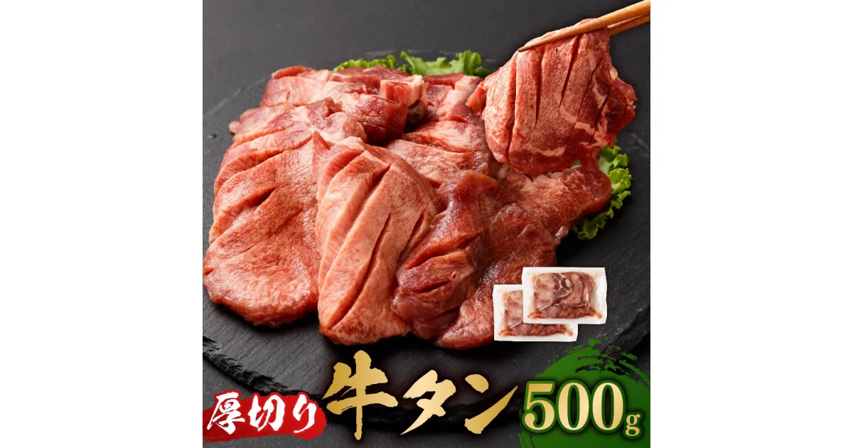 【ふるさと納税】厚切牛タン 250g×2パック 合計500g 牛肉 お肉 厚切り タン 牛タン 焼き肉 バーベキュー 個包装 冷凍 塩竈市 宮城県