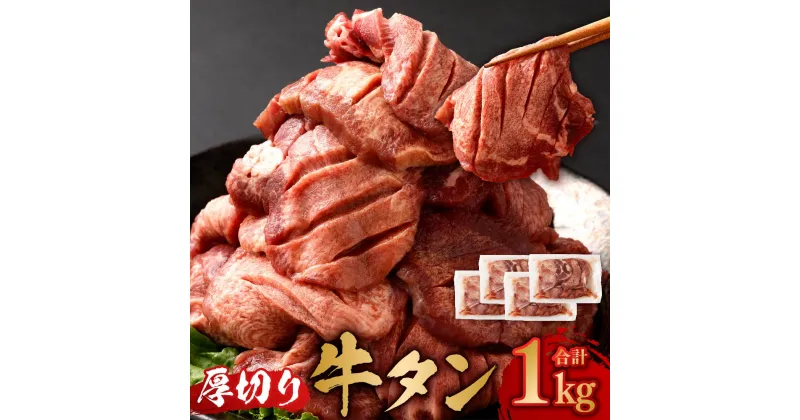 【ふるさと納税】厚切牛タン 250g×4パック 合計1kg 牛肉 お肉 厚切り タン 牛タン 焼き肉 バーベキュー 個包装 冷凍 塩竈市 宮城県