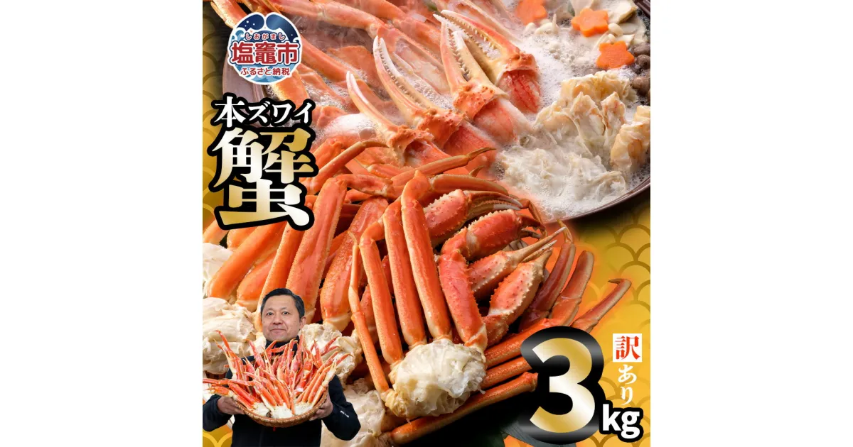 【ふるさと納税】訳あり 山盛り 3kg 特大 本ズワイ 蟹 ボイル 冷凍 脚折れ入り 訳アリ 規格外 不揃い カニ かに ズワイ蟹 ズワイガニ ずわい蟹 ずわいがに ズワイ 蟹 ボイル 鍋 魚介 海産 バーベキュー BBQ キャンプ アウトドア グルメ 塩竈市 宮城県 YAMATO