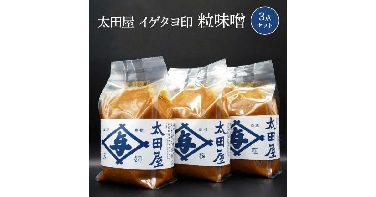 【ふるさと納税】太田屋 イゲタヨ印粒味噌 3点セット みそ 米みそ プレゼント 送料無料 ギフト 宮城県 塩竈市