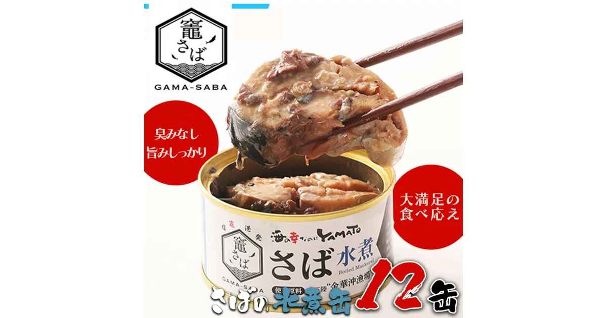 【ふるさと納税】竈 さば水煮缶 セット 170g×12缶 セットサバ 鯖 さば缶 サバ缶 鯖缶 缶詰 さば水煮 ブランド鯖 長期保存 非常食 ギフト 贈答 塩竈市 宮城県 YAMATO