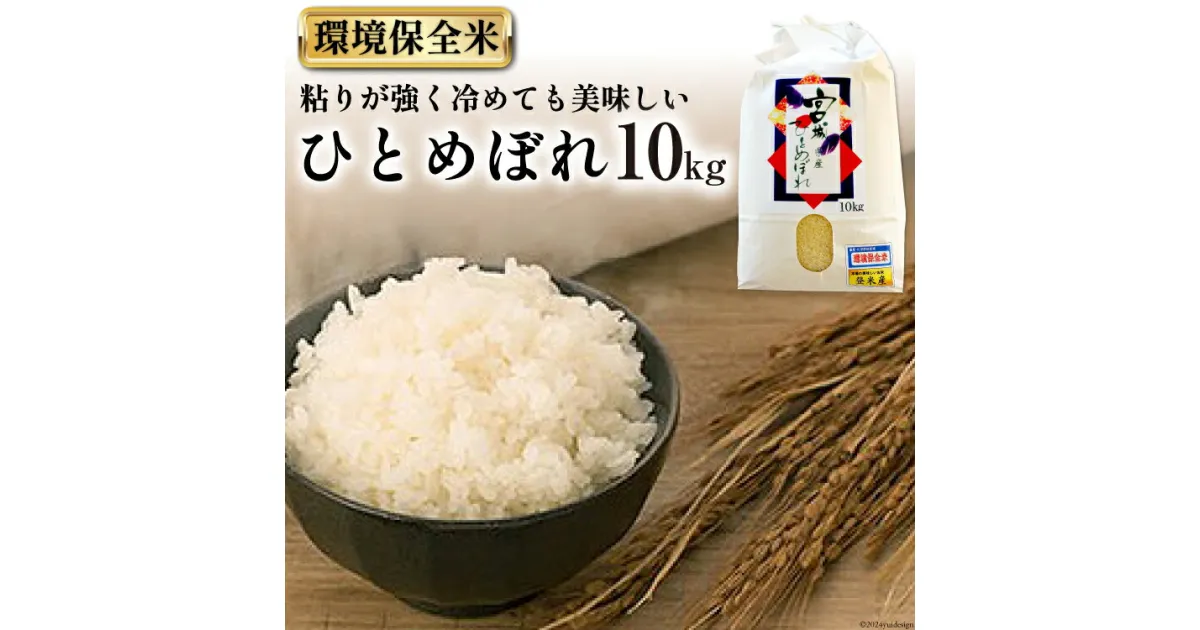 【ふるさと納税】米 宮城県産 ひとめぼれ 環境保全米 10kg [菊武商店 宮城県 気仙沼市 20563554] 一等米 ブランド米 白米 精米 宮城産 ご飯 ごはん コメ こめ 小分け 家庭用 感想