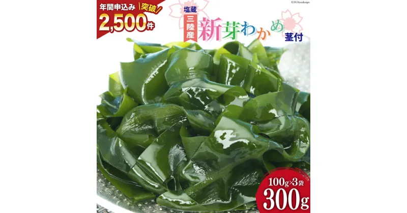 【ふるさと納税】【漁師さんからのおすそわけ】新芽わかめ 300g(約100g×3袋) [かわむら家 宮城県 気仙沼市 20564375] わかめ ワカメ 若芽 海藻 国産 三陸 味噌汁 小分け 三陸わかめ