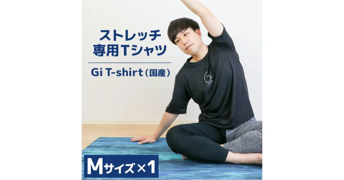 【ふるさと納税】【ストレッチ専用Tシャツ】Gi T-shirt（国産）Mサイズ×1枚 [Gi by OGATORE 宮城県 気仙沼市 20563619] Tシャツ 半袖 黒 黒色 メンズ レディース ストレッチ オガトレ 感想