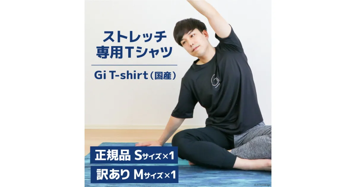 【ふるさと納税】【ストレッチ専用Tシャツ2枚】Gi T-shirt（国産）正規品Sサイズ・訳ありMサイズ [Gi by OGATORE 宮城県 気仙沼市 20563621] Tシャツ 半袖 黒 黒色 メンズ レディース ストレッチ オガトレ 感想