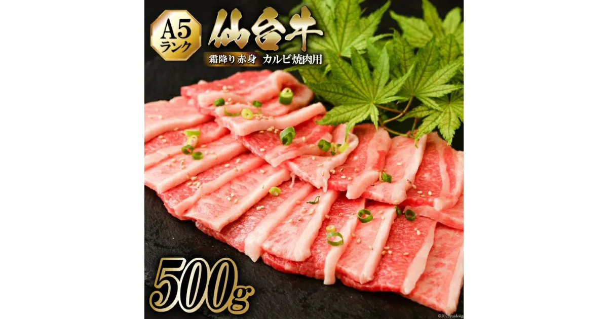 【ふるさと納税】仙台牛 A5 カルビ 焼肉用 霜降り 赤身 500g [からくわ精肉店 宮城県 気仙沼市 20563355] 肉 牛肉 和牛 国産 冷凍 感想