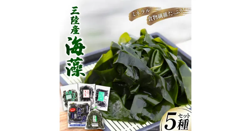 【ふるさと納税】三陸産 海藻 5種セット ( わかめ 茎わかめ ひじき ふのり 昆布 ) [さんりくみらい 宮城県 気仙沼市 20564805] 三陸 海産 海産物 詰め合わせ 三陸産わかめ ワカメ 若芽 レビューキャンペーン 感想