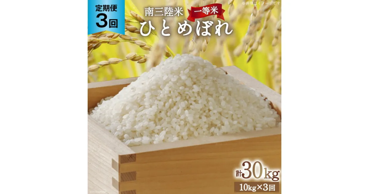 【ふるさと納税】3回 定期便 米 気仙沼産 南三陸米 ひとめぼれ 10kg 総計30kg [気仙沼市物産振興協会 宮城県 気仙沼市 20564723] お米 こめ コメ 白米 精米 ブランド米 ご飯 ごはん 小分け 家庭用 感想