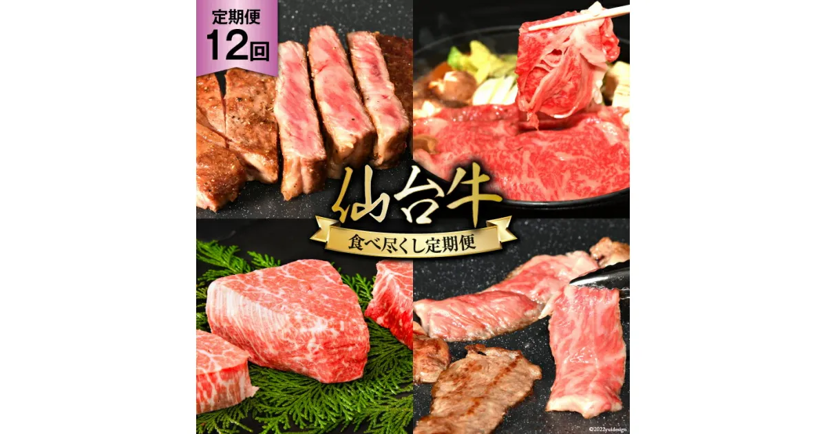 【ふるさと納税】12回 定期便 亀山精肉店の本気！仙台牛食べ尽くし定期便 [気仙沼市物産振興協会 宮城県 気仙沼市 20564486] 仙台牛 ステーキ ヒレ サーロイン ロース 焼肉 12ヶ月 感想