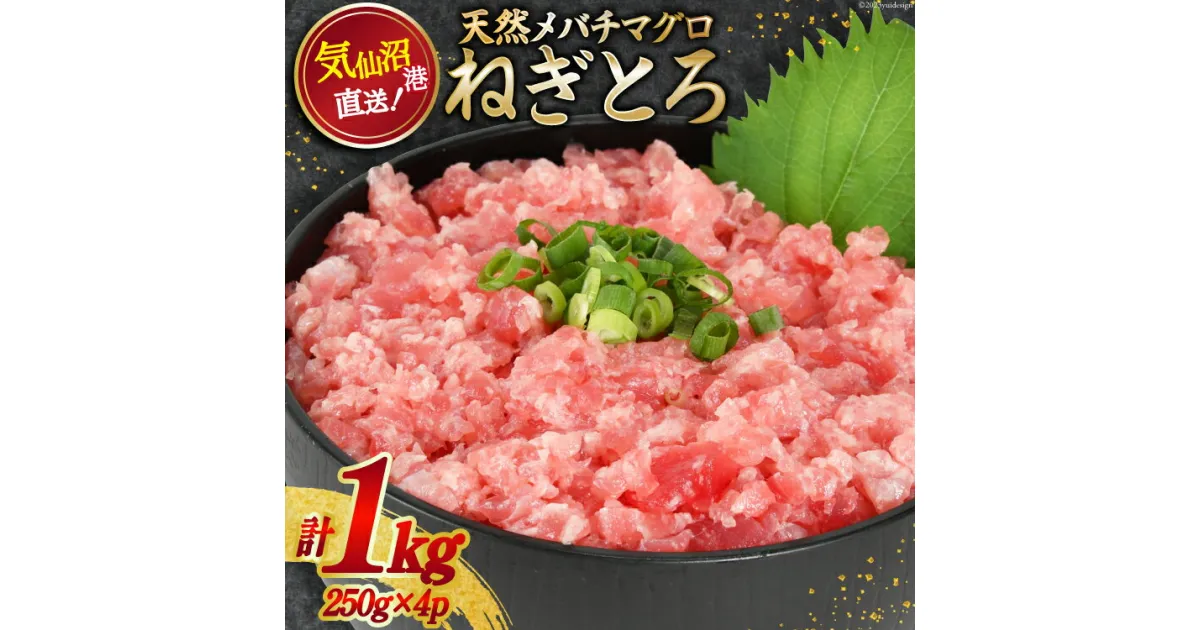 【ふるさと納税】ネギトロ 気仙沼港直送 1kg (250g×4p) [畠和水産 宮城県 気仙沼市 20563348] メバチマグロタタキ 三陸産 小分け まぐろ丼 ねぎとろ まぐろ まぐろたたき 鮪 レビューキャンペーン 感想