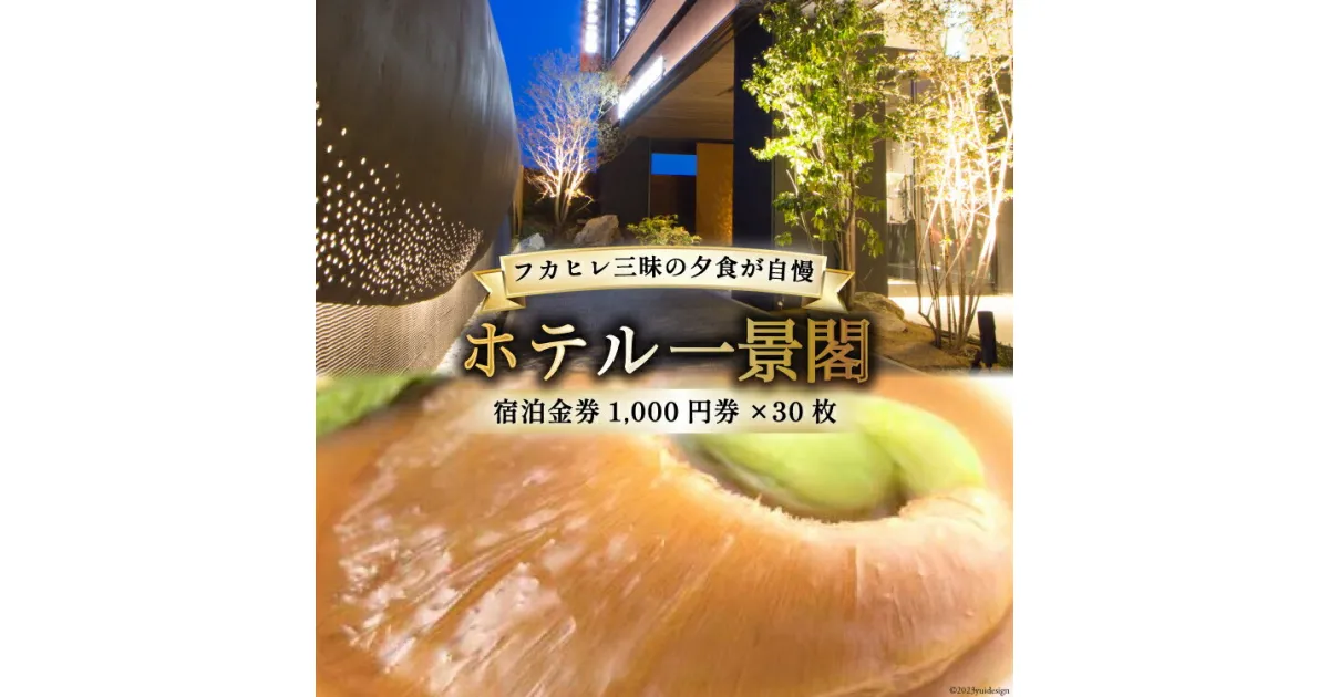 【ふるさと納税】ホテル一景閣 宿泊金券1,000円券×30枚 [ホテル一景閣 宮城県 気仙沼市 20563828] 宿泊券 旅行 旅 食事 感想