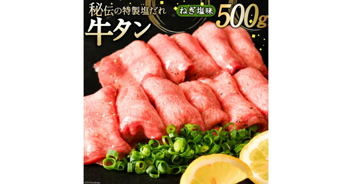 【ふるさと納税】牛タン ミートよねくらの味付牛タン ねぎ塩味 500g [気仙沼市物産振興協会 宮城県 気仙沼市 20563850] 肉 精肉 焼肉 牛たん タン 薄切り スライス 冷凍 アウトドア BBQ 簡単 味付き 塩 タン塩 たん塩 たん レビューキャンペーン 感想