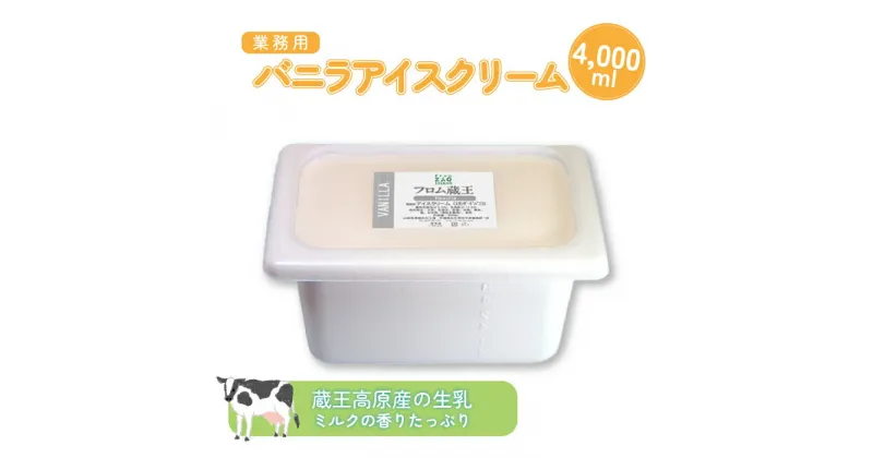 【ふるさと納税】【業務用アイスクリーム】 フロム蔵王 バニラアイスクリーム（リッチミルク） 4000ml アイス 4L バニラアイス ファミリー 取り寄せ スイーツ 山田乳業 ふるさと納税 宮城県 白石 白石市【01120】