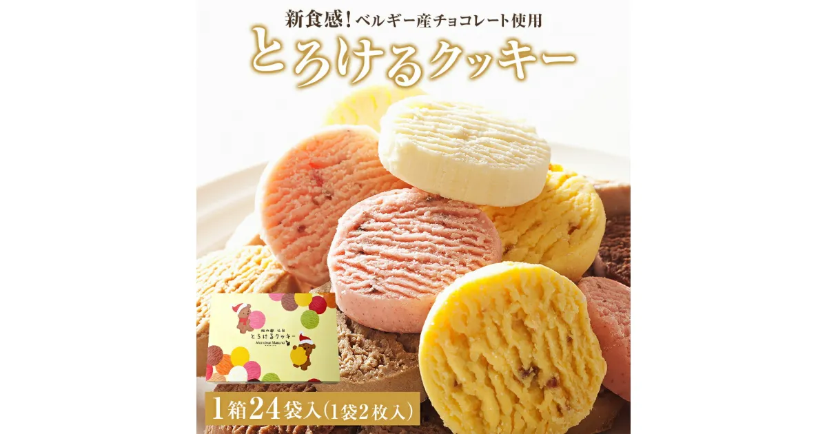 【ふるさと納税】アルパジョン 新食感！ とろけるクッキー 24袋入 ベルギー産チョコレート 使用 フレーバー 12種 アルパジョン