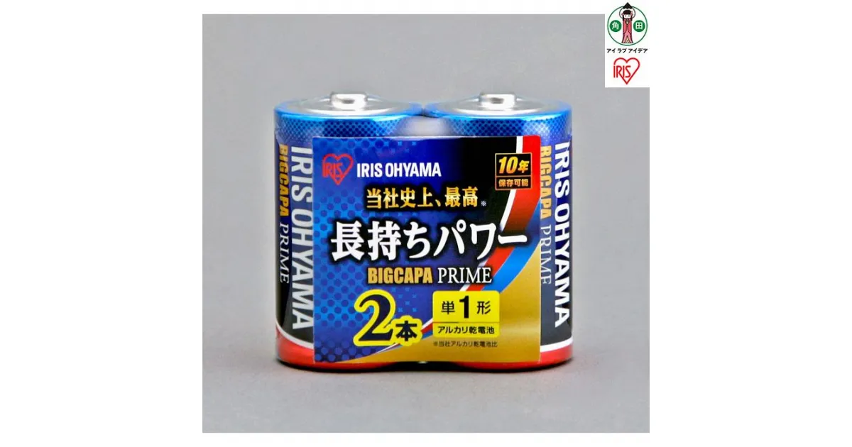 【ふるさと納税】乾電池 BIGCAPA PRIME 単1形 2本 LR20BP/2P 12個セット 電池 乾電池 アルカリ乾電池 アルカリ電池 でんち アイリスオーヤマ | 新生活