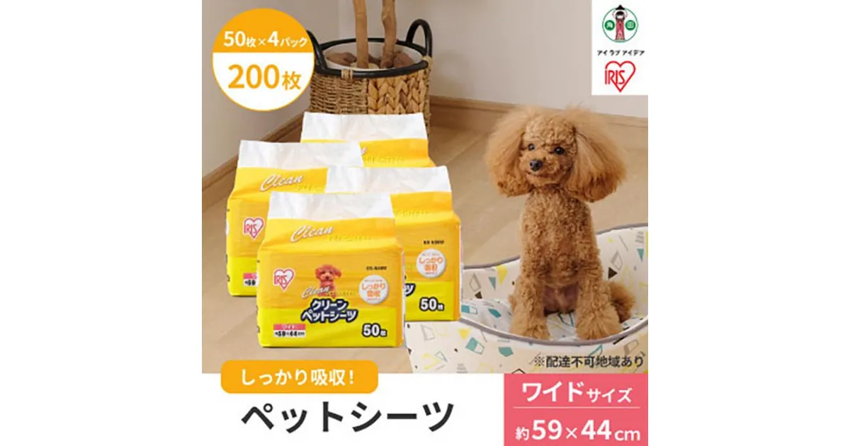 【ふるさと納税】ペットシーツ ペットシート 薄型 クリーンペットシーツ ワイド 50枚 ペット用 犬 猫 トイレシート おしっこシート 超薄型 1回使い切り ES-N50W アイリスオーヤマ | 犬 猫 ペット用品 新生活 人気 おすすめ