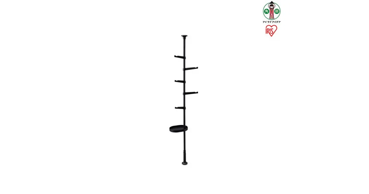 【ふるさと納税】突っ張り棒 縦 つっぱり棒 ポールラック 天井 SSP-280 アイリスオーヤマポールハンガー 伸縮棒 壁面 収納 コートハンガー 玄関 小物 帽子 ポール 壁面収納 つっぱり 見せる収納 おしゃれ ホワイト ブラック | 新生活