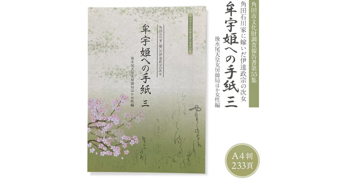 【ふるさと納税】【角田市郷土資料館】角田石川家に嫁いだ伊達政宗の次女 『牟宇姫への手紙3　後水尾天皇女房帥局ほか女性編』 | 雑貨 日用品 人気 おすすめ 送料無料