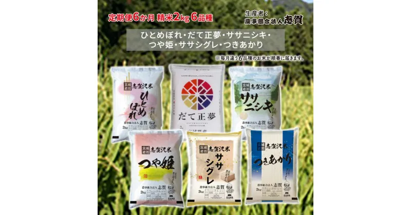 【ふるさと納税】食べ比べ！【6ヶ月定期便】宮城県岩沼市産のお米 2kg サブスク　定期便・岩沼市