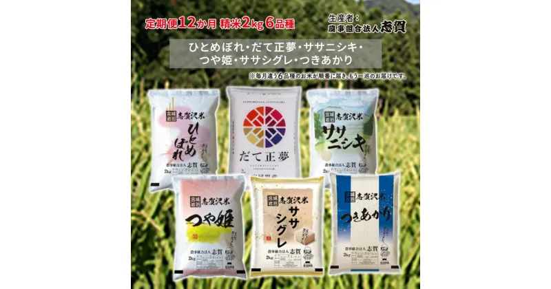 【ふるさと納税】食べ比べ！【12ヶ月定期便】宮城県岩沼市産のお米 2kg サブスク　　定期便・岩沼市