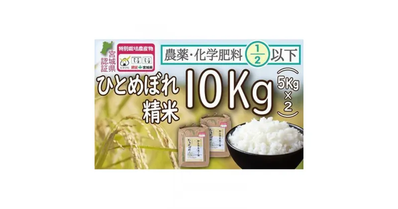 【ふるさと納税】新米 特別栽培米 ひとめぼれ 精米10kg (5kg×2) 宮城県登米市産【令和6年度産】 農薬・化学肥料節減米 宮城県認証 白米 うるち米 10キロ