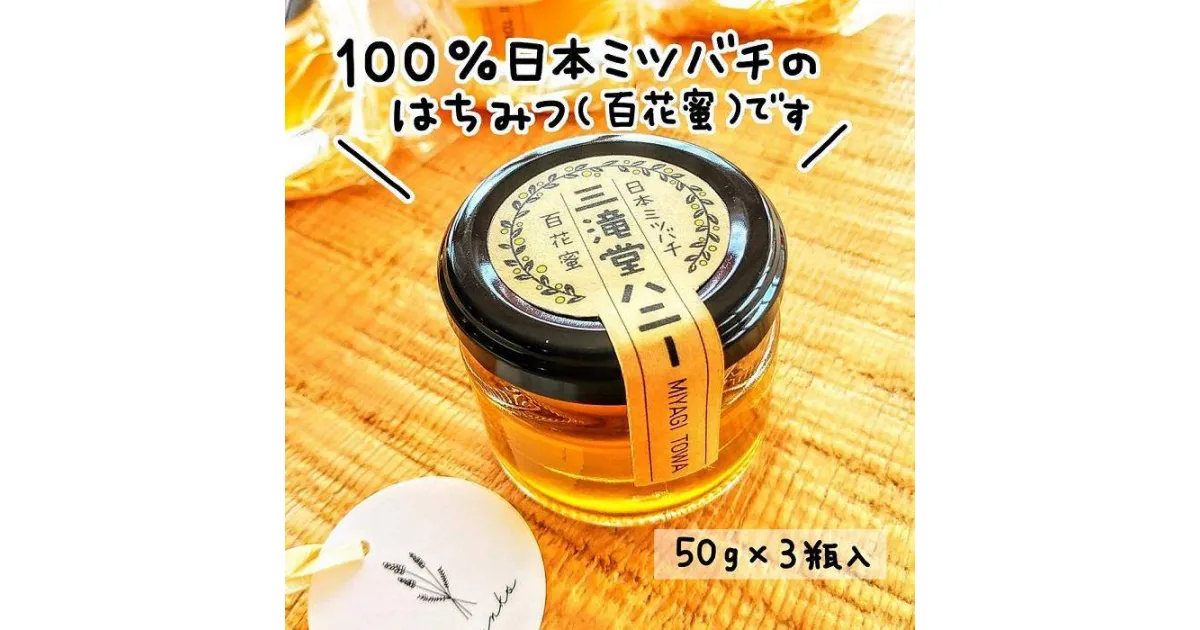 【ふるさと納税】はちみつ セット 宮城県 登米市産 150g ( 50g × 3瓶 ) 三滝堂ハニー