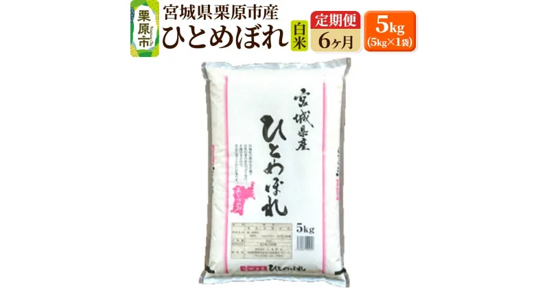 【ふるさと納税】《定期便6ヶ月》【令和6年産・白米】宮城県栗原産 ひとめぼれ 毎月5kg (5kg×1袋)×6ヶ月 新米