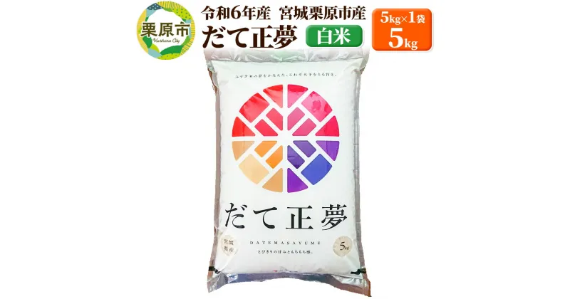 【ふるさと納税】【令和6年産・白米】宮城県栗原市産 だて正夢 5kg (5kg×1袋) 新米