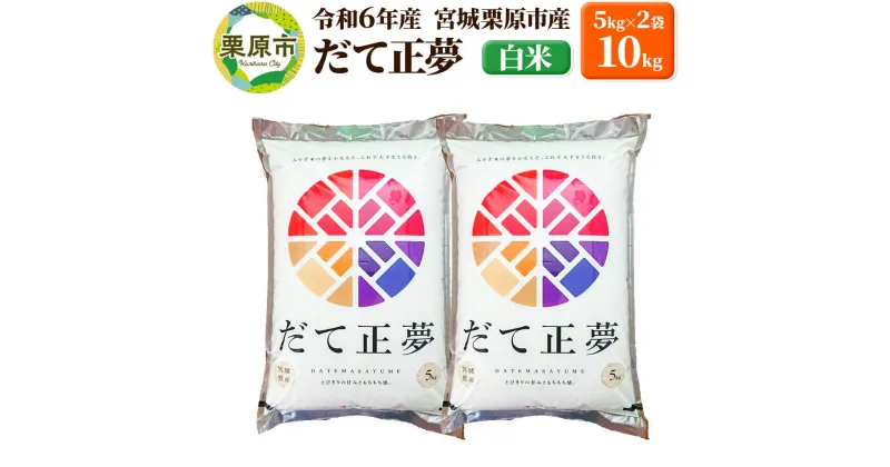 【ふるさと納税】【令和6年産・白米】宮城県栗原市産 だて正夢 10kg (5kg×2袋) 新米