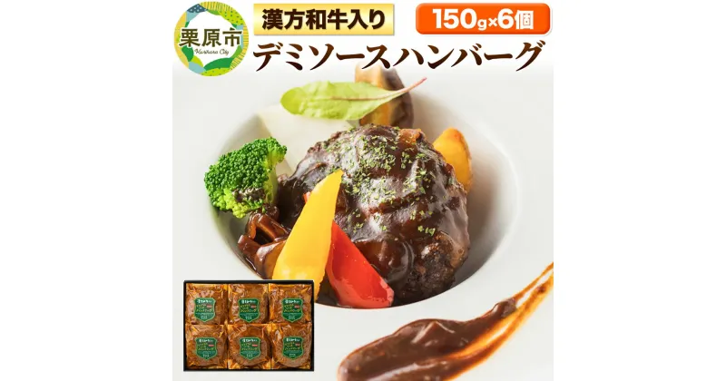 【ふるさと納税】漢方和牛入りデミソースハンバーグ 150g×6個 冷凍 お弁当 ディナー おかず デミグラス 牛肉