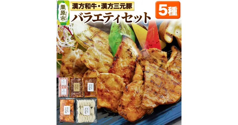 【ふるさと納税】漢方和牛・漢方三元豚バラエティーセット 【餃子、ウィンナー、味付きホルモン、ひとくち焼肉、カルビ味噌漬け】