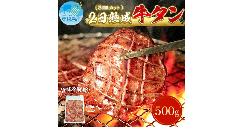 【ふるさと納税】牛タン 熟成 厚切 牛タン 塩味 500g 冷凍 焼肉 バーベキュー 牛たん 熟成牛たん 宮城県 東松島市 佐利 A