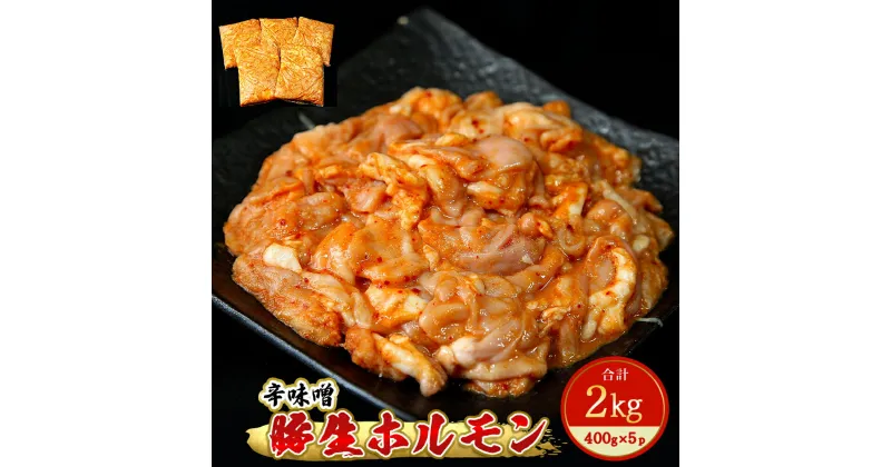 【ふるさと納税】ホルモン 豚生ホルモン 辛味噌 2kg（400g×5袋）豚 ホルモン 冷凍 小分け 焼肉 バーベキュー 宮城県 東松島市 I