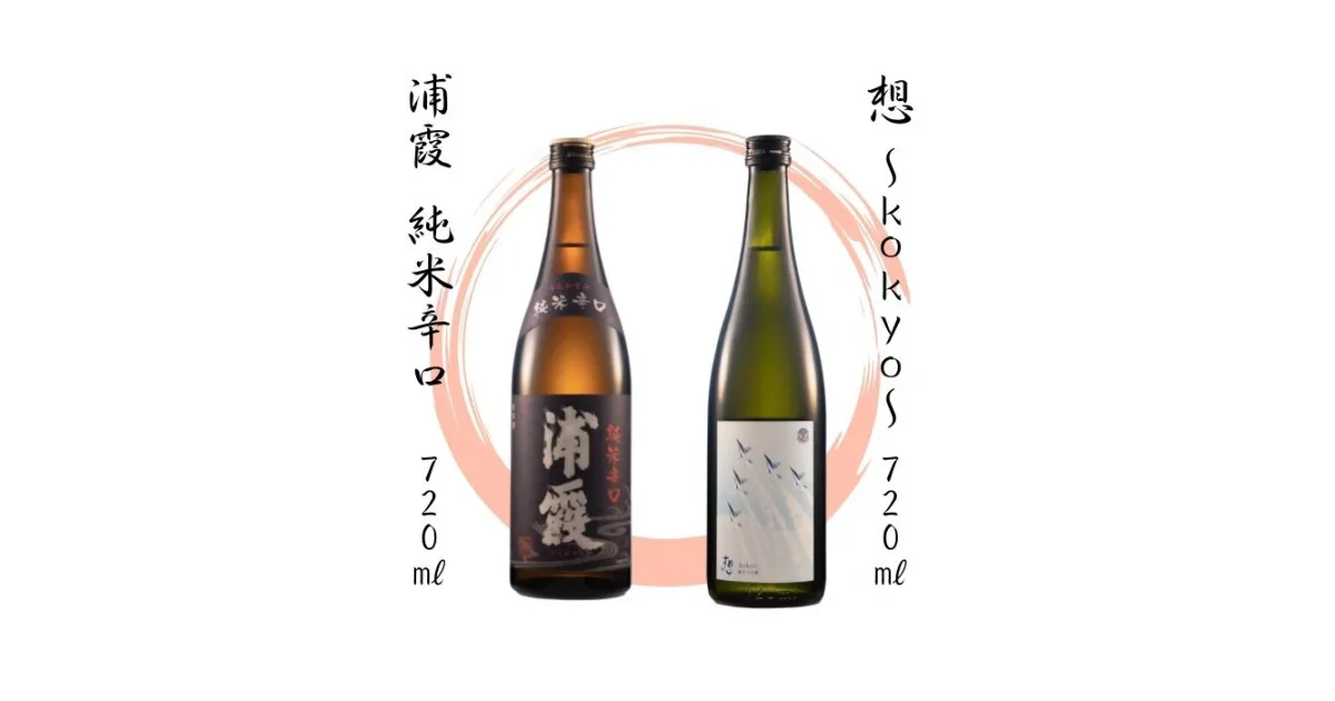 【ふるさと納税】【4】宮城の地酒 720ml 2本セット《想～kokyo～・浦霞 純米辛口》飲み比べ 純米大吟醸 お酒 辛口 佐浦 新澤醸造店 蔵の華 100％使用 四合瓶 宮城県 東松島市 オンラインワンストップ 対応 自治体マイページ