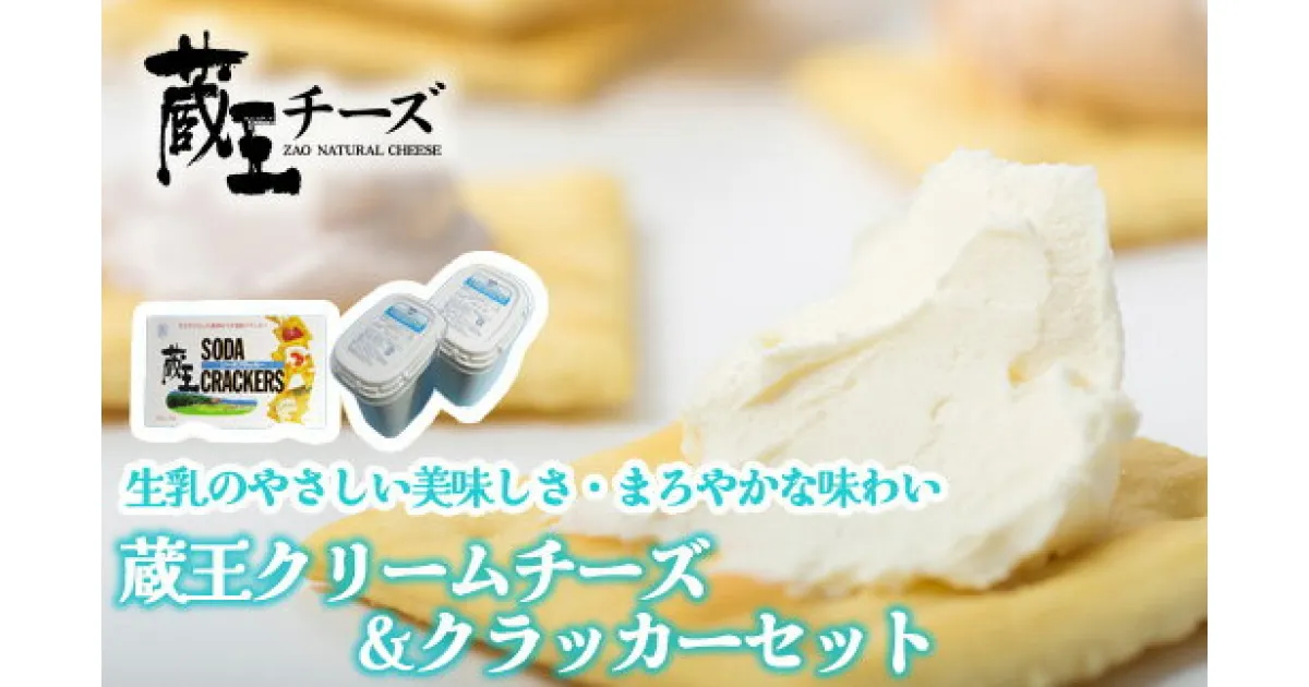 【ふるさと納税】蔵王クリームチーズ500g　2個＆クラッカーセット　【04301-0496】