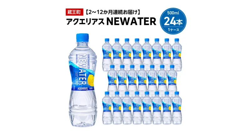 【ふるさと納税】【2～12か月連続お届け】アクエリアスNEWATER　500ml×24本　【04301-0648～653】 コカ・コーラ ボトラーズジャパン ペットボトル 合計 12L 1ケース 宮城県 蔵王町 定期便 AQUARIUS 糖質ゼロ 水分補給 熱中症