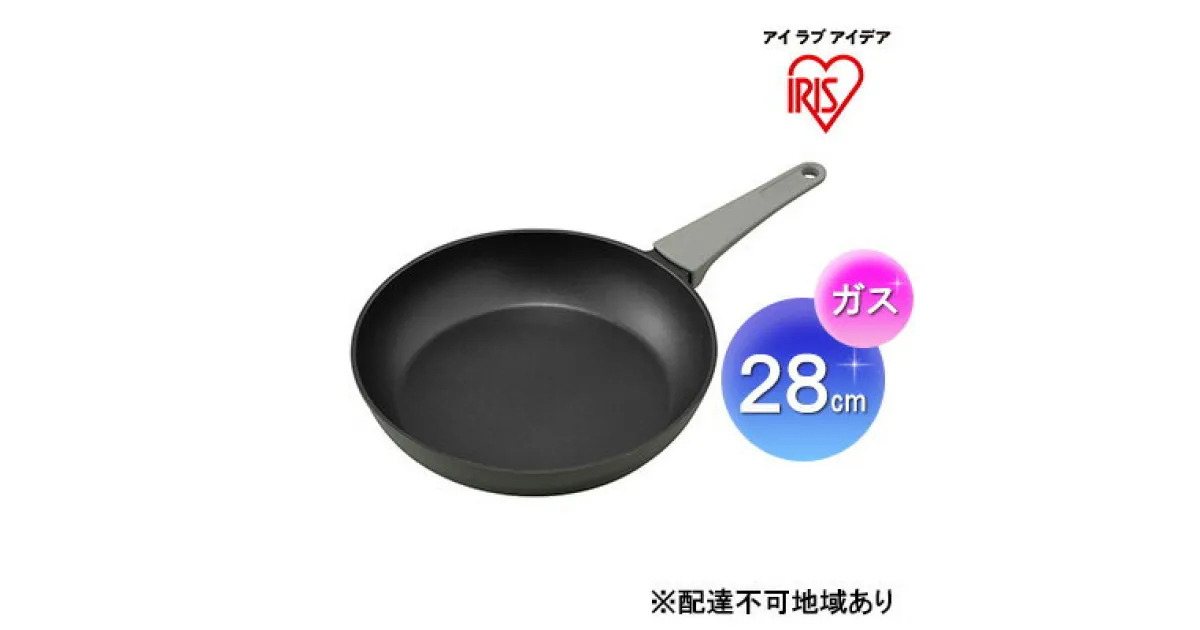 【ふるさと納税】取っ手一体型フライパン28cm（ガス）パールグレー DCF-G28　 雑貨 調理器具 キッチン用品 ガス火 ダイヤモンドコーティング