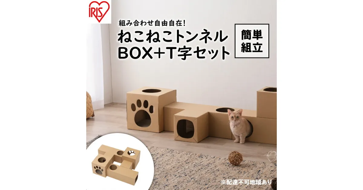 【ふるさと納税】ねこねこトンネル BOX＋T字セット P-NTBT キャットウォーク 猫 猫用品 ねこ ペット ペット用品 爪とぎ 爪研ぎ おもちゃ　ネコ キャットハウス キャットトンネル 遊び場 遊び道具 ダンボール 段ボール 猫用 グッズ