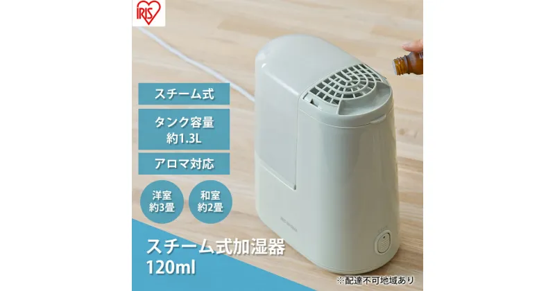 【ふるさと納税】スチーム式加湿器 120ml AHM-H12B-G フォググリーン スチーム式 加湿器 卓上 加湿 アロマ 卓上加湿器 加湿機 小型 湿度 コンパクト スチーム シンプル アイリスオーヤマ　 季節家電 乾燥対策