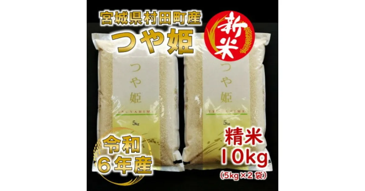 【ふるさと納税】【新米】令和6年産 つや姫 精米10kg(5kg×2) 宮城県村田町産【1241455】