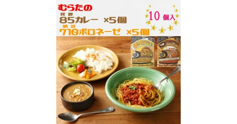 【ふるさと納税】むらた85(発酵)カレー、むらた710(納豆)ボロネーゼ セット(200g×計10個)【1422847】