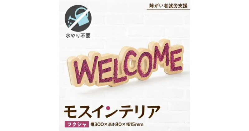 【ふるさと納税】モスインテリア「WELCOME」(色:フクシャ)【1474787】