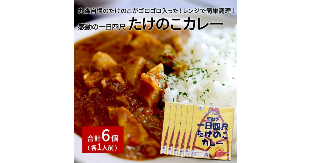 【ふるさと納税】たけのこカレー1人前×6個セット｜丸森自慢のたけのこ 具材ゴロゴロ レトルト食品 パウチ 手軽 筍 ご飯 人気 簡単 常温保存