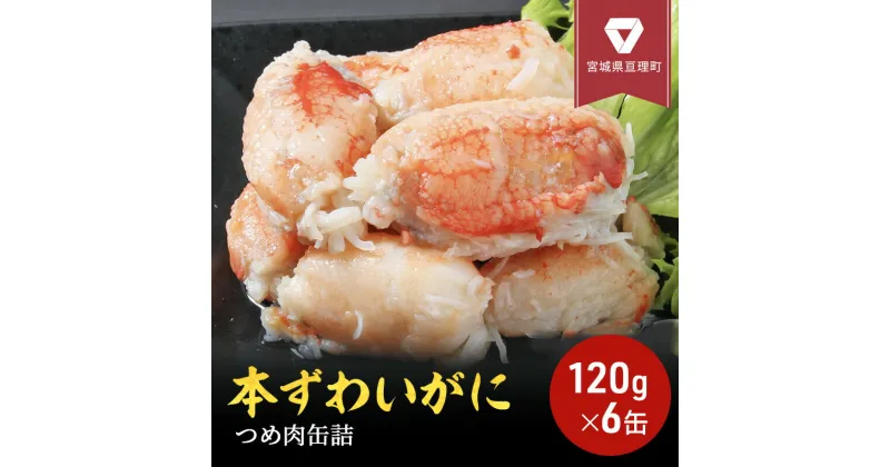 【ふるさと納税】缶詰 かに 本ずわいがに つめ肉 120g × 6缶 セット マルヤ水産 カニ爪 かに缶　 カニ ずわいがに ずわい蟹 ずわいガニ ズワイガニ 蟹 魚介 魚介類 海鮮 加工食品 むき身 爪 カニ缶 蟹缶