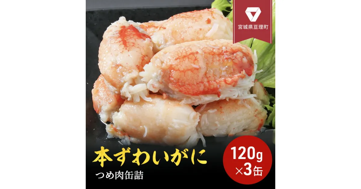 【ふるさと納税】缶詰 かに 本ずわいがに つめ肉 120g × 3缶 セット マルヤ水産 カニ爪 かに缶　 カニ 蟹爪 かに爪 ずわいがに ずわい蟹 ずわいガニ ズワイガニ 蟹 魚介 魚介類 海鮮 加工食品 むき身 カニ缶 蟹缶